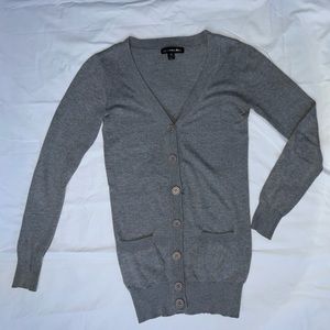 Grey button up sweater